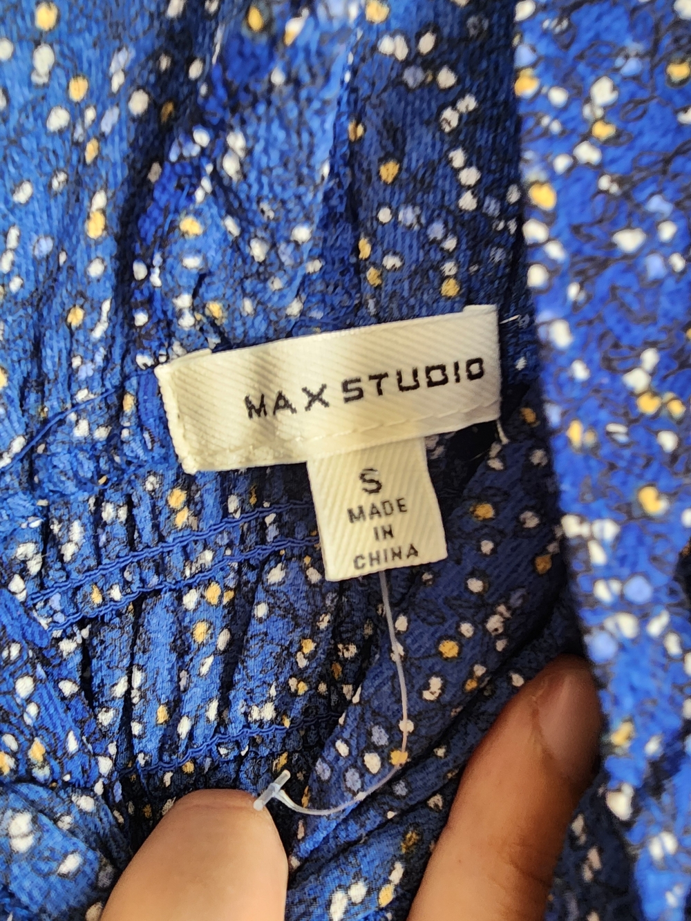 Max Studio Royal Blue Ruffled V-Neck Maxi Dress - Picture 4 of 7